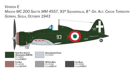 Maquette d'avion militaire : Macchi C.200 Serie XXI-XXIII 1/48 - Italeri 2767