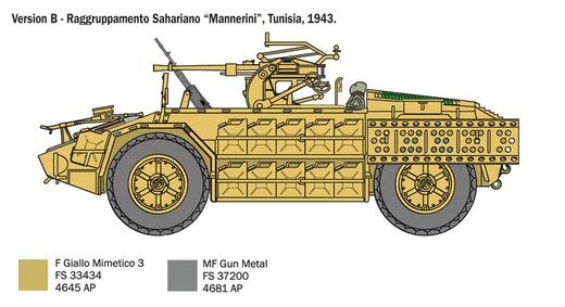 Maquette blindé italien : AS 42 Sahariana 1/35 - Italeri 6530