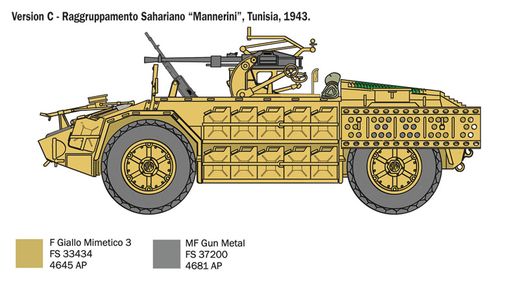 Maquette blindé italien : AS 42 Sahariana 1/35 - Italeri 6530