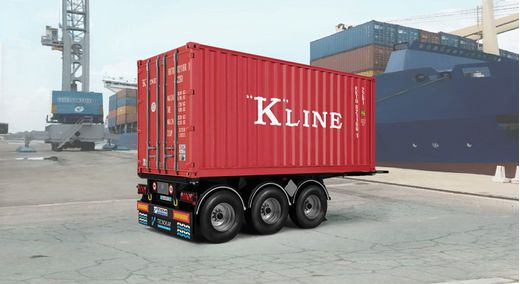 Maquette camion : Tecnokar 20' Container Trailer - 1/24 - Italeri 3887