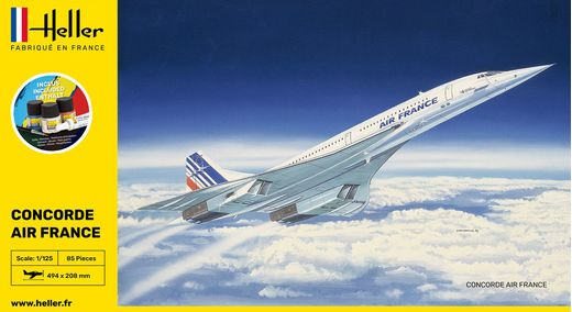 Maquette avion : Starter Kit Concorde - 1:125 - Heller 56445