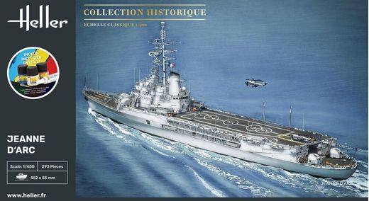 Maquette bateau : Starter Kit Jeanne d'Arc 1/400 - Heller 57034