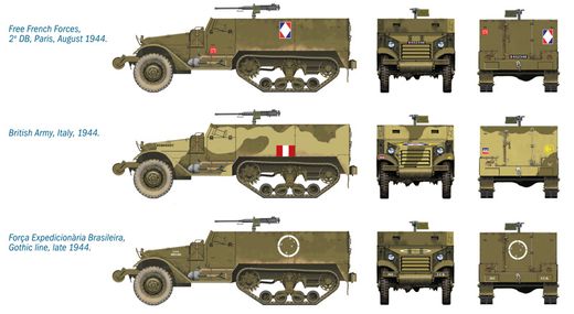 Maquettes véhicules militaires : Halftracks M3A1 - 1:72 - Italeri 07509