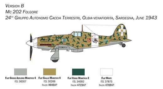 Maquette avion : MC.202 Folgore - 1/72 - Italeri 1439 01439