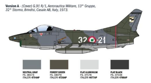 Maquette militaire : G.91 R1/R3 Gina 1/48 - Italeri 92810