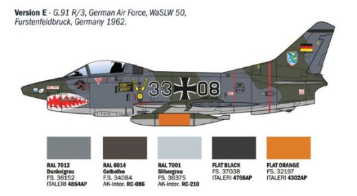 Maquette militaire : G.91 R1/R3 Gina 1/48 - Italeri 92810