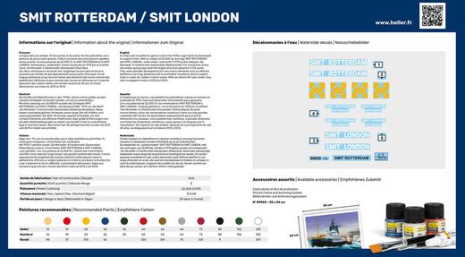 Maquette bateau : Starter Kit Smit Rotterdam - 1:200 - Heller 56620