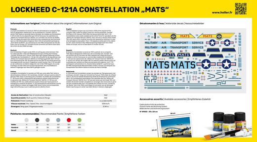 Maquette avion : Lock C-121 A Constellation Berlin - 1:72 - Heller 80382