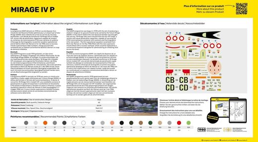 Maquette avion militaire : Mirage IV P 1/48 - Heller 80493