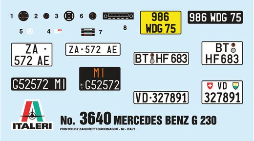 Maquette voiture : Mercedes Benz G230 - 1:24 - Italeri 03640 3640