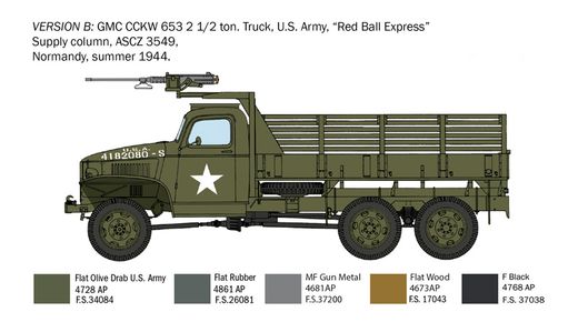Maquette camion 6x6 : GMC 2 1/2 tonnes "D-Day" - Italeri 6271