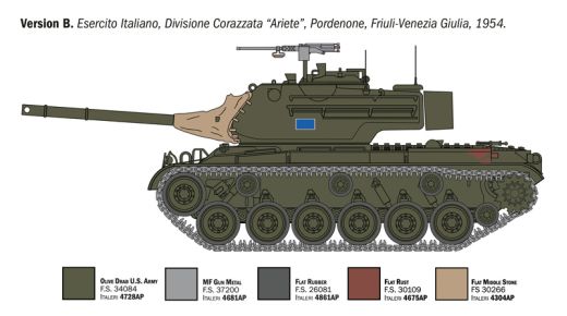 Maquette véhicule militaire : M47 Patton 1/35 - Italeri 06763 6763
