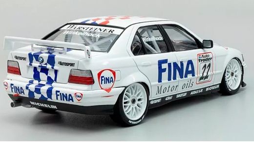 Maquette voiture plastique : BMW 320I E36 BTTC Brands Hatch 1996 Winner 1/24 - Beemax 24045