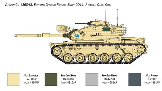 Maquette militaire : M60A3 - 1:35 - Italeri 06582 6582 - france-maquette.fr