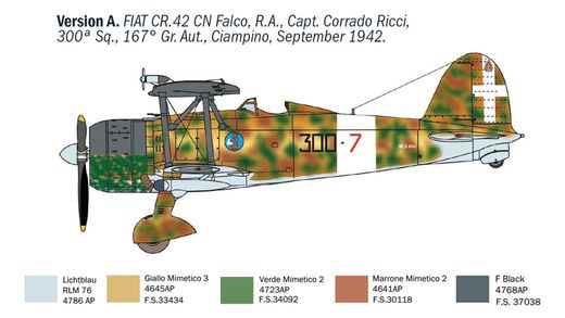 Maquette avion : Fizt CR 42CN Falco 1/35 - Italeri 1485 01485