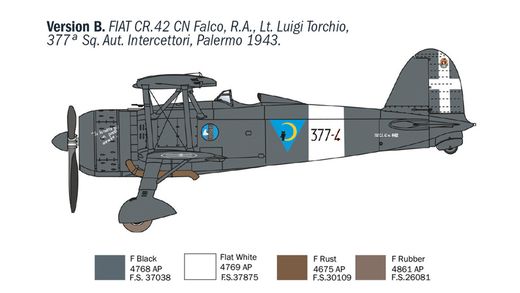 Maquette avion : Fizt CR 42CN Falco 1/35 - Italeri 1485 01485
