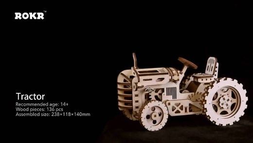 Puzzle 3D / Maquette bois tracteur - Robotime LK401