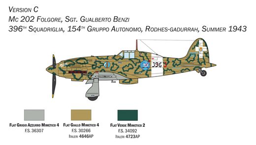 Maquette avion : MC.202 Folgore - 1/72 - Italeri 1439 01439