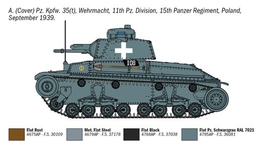 Maquette militaire : Pz. Kpfw. 35(t) - 1:72 - Italeri 07084 7084