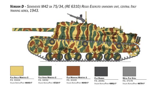 Maquette tankt : Semovente M42 da 75/34 1/35 - Italeri 6584