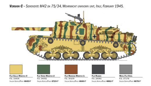 Maquette tankt : Semovente M42 da 75/34 1/35 - Italeri 6584