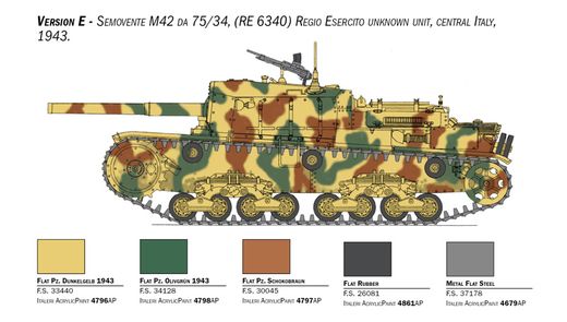 Maquette tankt : Semovente M42 da 75/34 1/35 - Italeri 6584