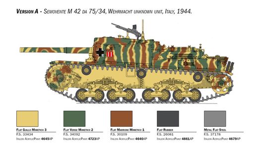 Maquette tankt : Semovente M42 da 75/34 1/35 - Italeri 6584