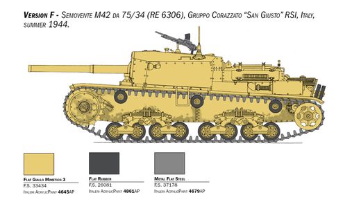 Maquette tankt : Semovente M42 da 75/34 1/35 - Italeri 6584