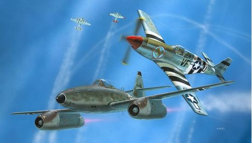 Maquette avions : Combat Set Me262 & P-51B - 1:72 - Revell 03711, 3711 - france-maquette.fr