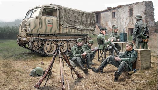 Maquette militaire : Steyr rso/01 et soldats allemands - 1:35 - Italeri 06549 6549 - france-maquette.fr