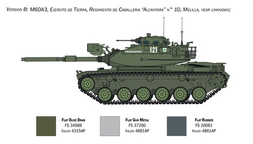 Maquette militaire : M60A3 - 1:35 - Italeri 06582 6582 - france-maquette.fr