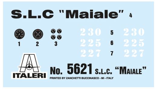 Maquette embarcation militaire : S.L.C. MAIALE avec équipage - 1:35 - Italeri 5621 05621