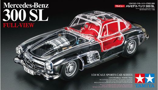 Maquette Mercedes Benz 300 SL full view au 1/24 - Tamiya 24366