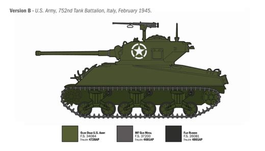 Maquette char militaire : Sherman M4A3 Wet 1/35 - Italeri 96440