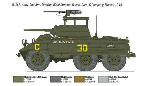 Maquette véhicule militaire : M8 Greyhound 1/35 - Italeri 6364