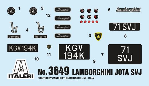 Maquette voiture : Lamborghini Miura - 1:24 - Italeri 03649 3649