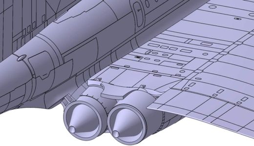 Maquette avion : Tupolev 144D 1/144 - ICM 14402