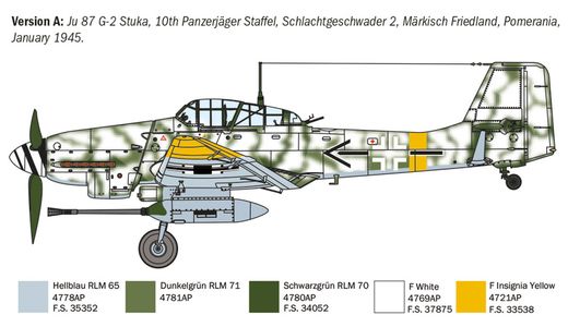 Maquette avion : Ju 87 G-2 Kanonenvogel 1/72 - Italeri 1466