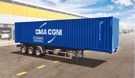 Maquette camion : Remorque container - 1/24 - Italeri 03951 3951 - france-maquette.fr