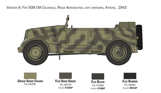 Maquette véhicule militaire : Fiat 508 CM Coloniale 1/35 - Italeri 6550 06550