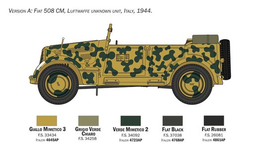 Maquette véhicule militaire : Fiat 508 CM Coloniale 1/35 - Italeri 6550 06550