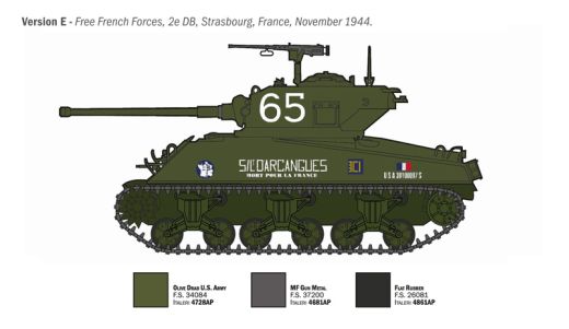 Maquette char militaire : Sherman M4A3 Wet 1/35 - Italeri 96440
