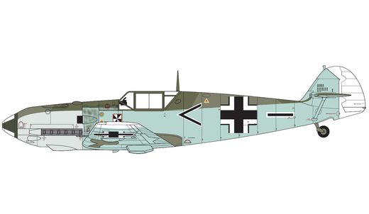 Maquette d'avion militaire : Messerschmitt Bf109E-3/E-4 - 1/48 - Airfix 05120B 5120B
