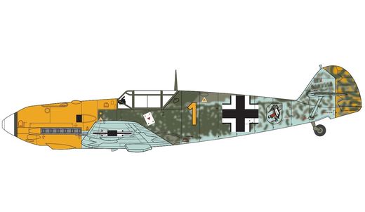 Maquette d'avion militaire : Messerschmitt Bf109E-3/E-4 - 1/48 - Airfix 05120B 5120B
