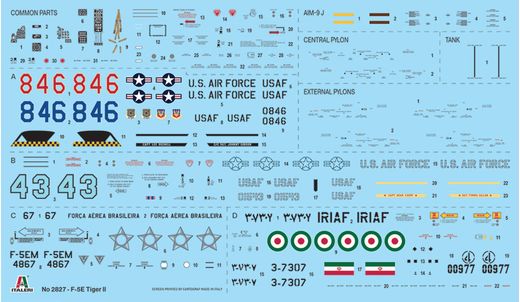 Maquette avion moderne : F-5 Tiger II 1/48 - Italeri 2827