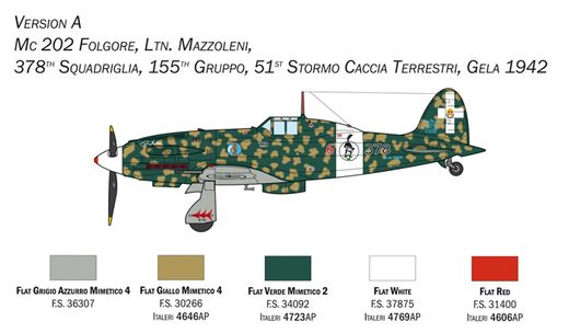 Maquette avion : MC.202 Folgore - 1/72 - Italeri 1439 01439