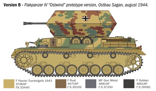 Maquette char d'assaut : Flakpanzer IV Ostwind 1/35 - Italeri 6594