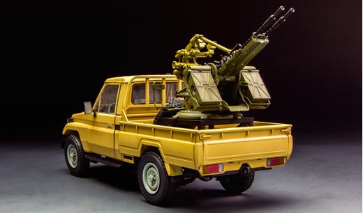 Maquette véhicule militaire : Pick-up Toyota "Hilux" avec canon AA ZU-23-2 - 1:35 - Meng VS005