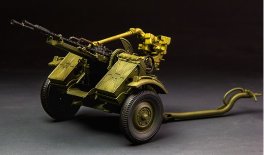 Maquette véhicule militaire : Pick-up Toyota "Hilux" avec canon AA ZU-23-2 - 1:35 - Meng VS005
