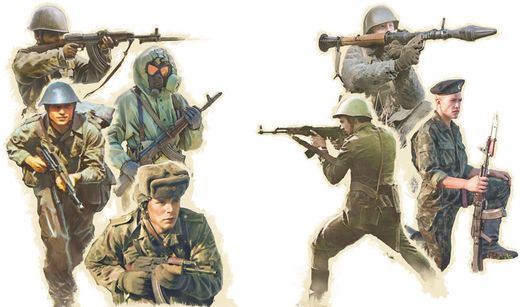 Figurines militaires : Troupes du Pacte de Varsovie - 1/72 - Italeri 06190, 6190